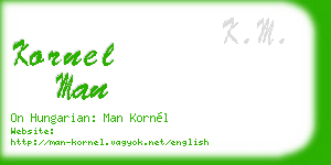 kornel man business card